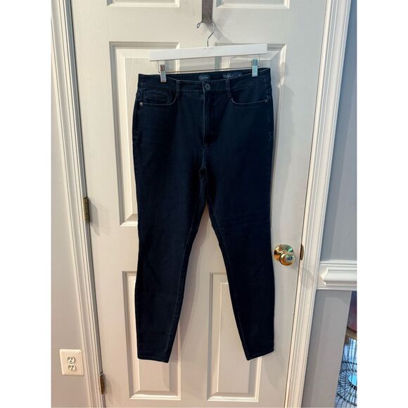 J. Jill Denim Dark Wash Premium Flex High Rose Leggings sz 12 T EUC - Picture 1 of 8